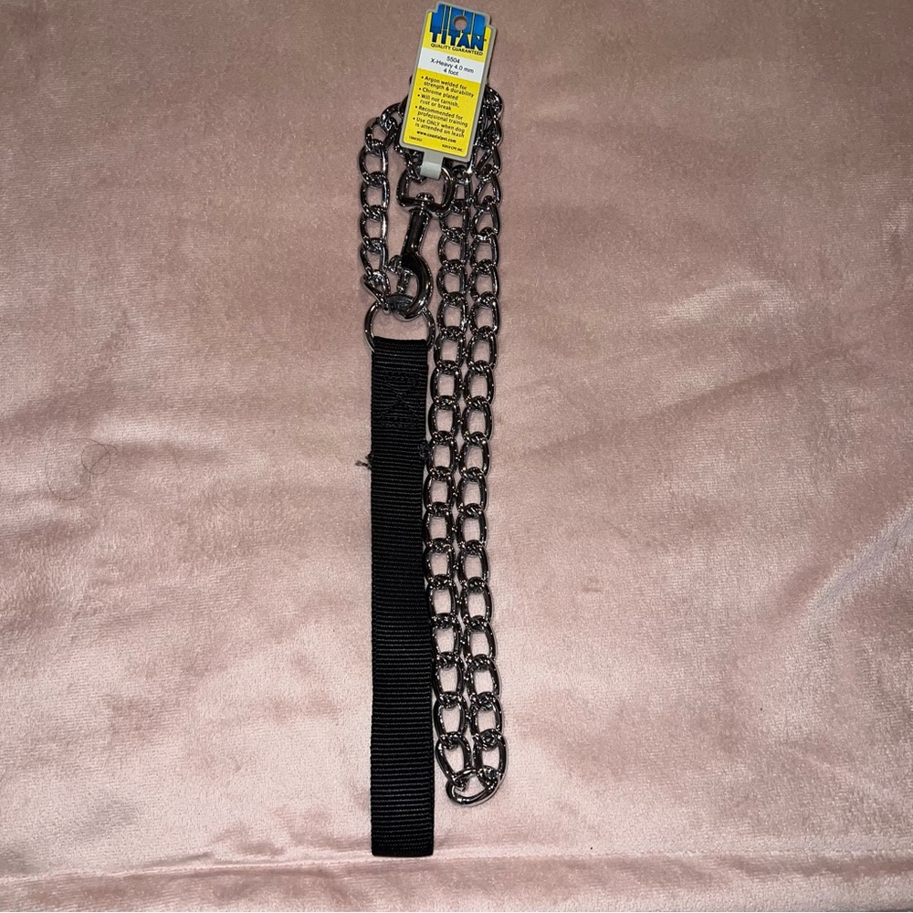 Titan Heavy-Duty Silver Dog Chain